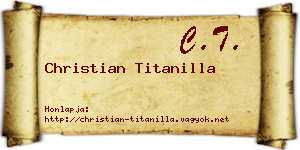 Christian Titanilla névjegykártya